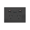 HPM VIVO Double Power Point with Type C+C 15W USB Charger Black