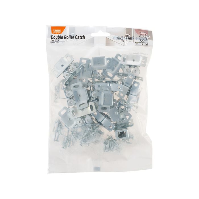 Taskmaster Zinc Double Roller Catch - Pack 20