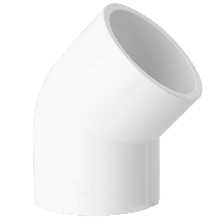 Holman 80mm 45° PVC Pressure Elbow