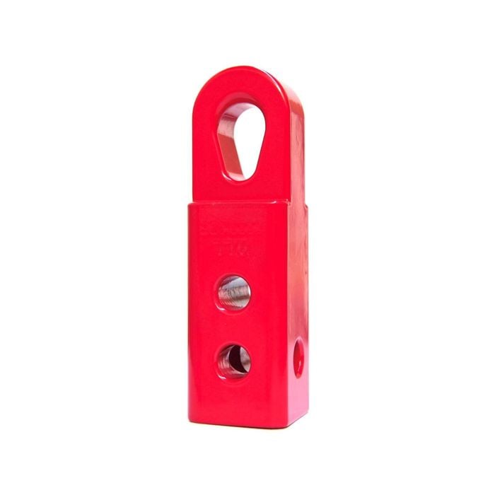 4wd Recovery Soft Shackle Hitch (sk+) With Teardrop Shaped Eyelet - Red