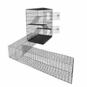 Rapid 122 x 106 x 73.5cm Cat Enclosure With Tunnel