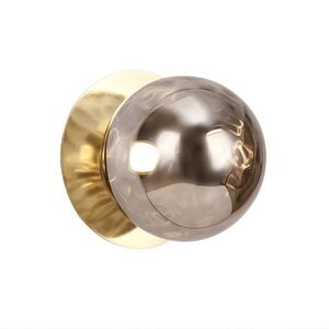 Lexi Lighting Odessa Molten Ripple Glass Led Wall Light With Gold Base - Warm White/large