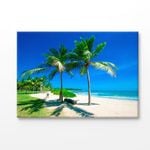 Untouched Tropical Beach in Sri Lanka Print 100% Australian Made 150x100cm (Stretched Canvas)