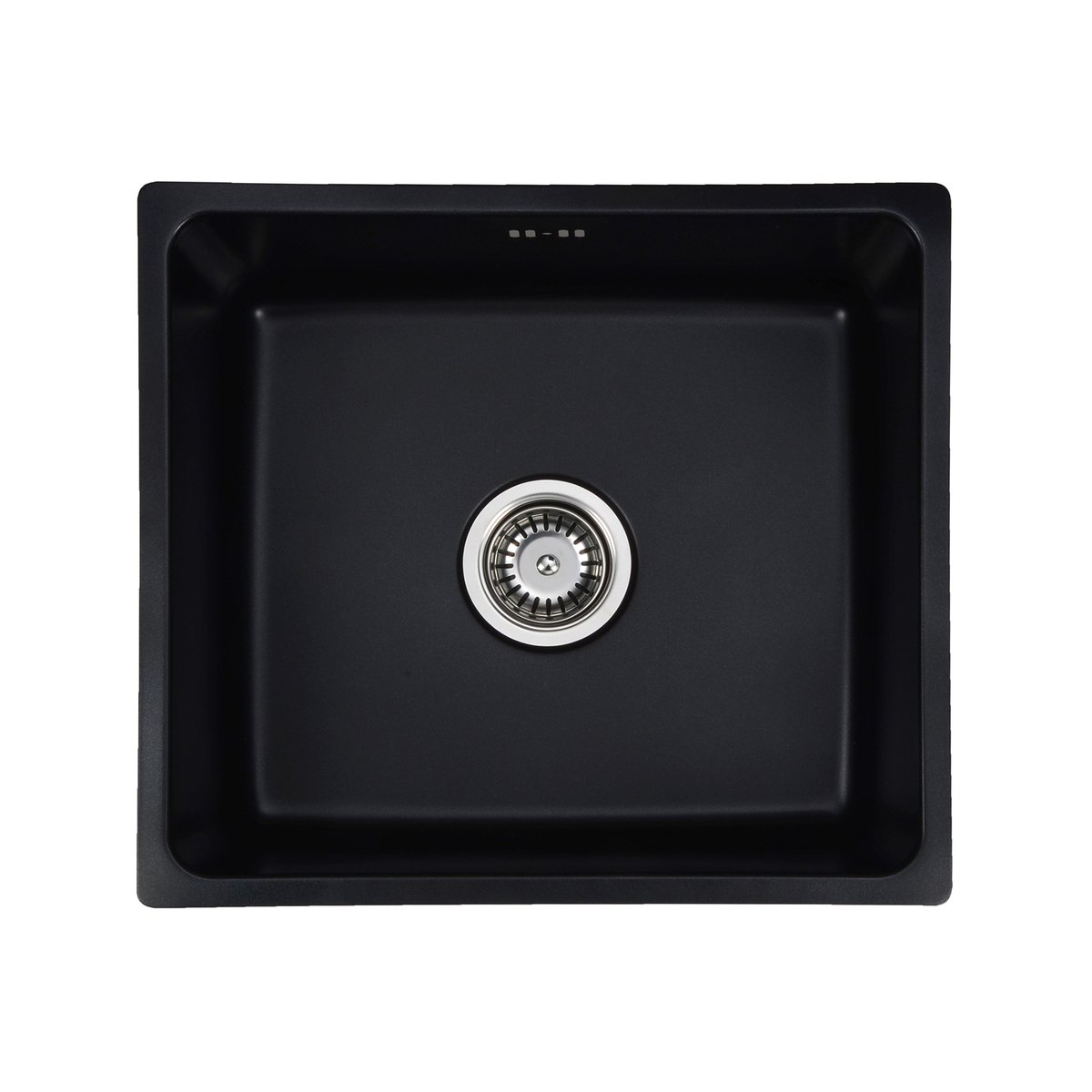 Mondella Black Resonance Sink Single Bowl Square With Overflow Kit ...