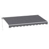 Instahut Retractable Folding Arm Awning Manual Sunshade 4.5Mx2.5M Grey