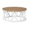 1825 Interiors Byron Round Coffee Table Plantation Timber Two-Tone 100x100x45cm