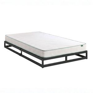 Zinus King Single Joseph Metal Bed Frame & Bonnell Spring Mattress Set, 15cm High, Essential Inner Spring