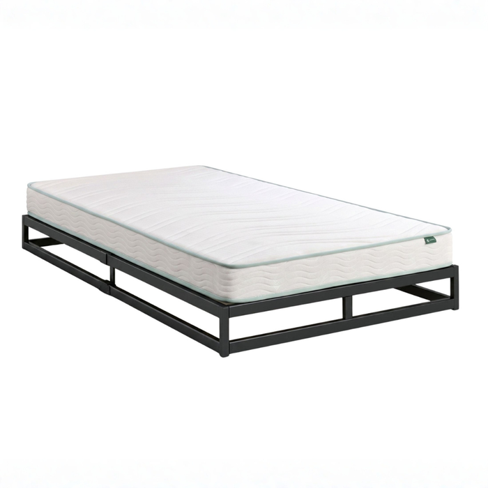 Zinus King Single Joseph Metal Bed Frame & Bonnell Spring Mattress Set, 15cm High, Essential Inner Spring