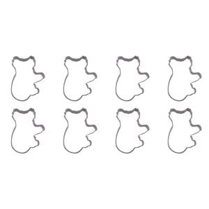 8PK R&M Koala Cookie Cutter Polyresin Coated Steel 9.5cm - Grey
