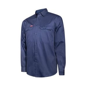 Hard Yakka Men's Navy Core Lightweight Vented Long Sleeve Shirt - Size S