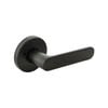Ikonic Oslo Matte Black Privacy Lever Set - Privacy Matte Black