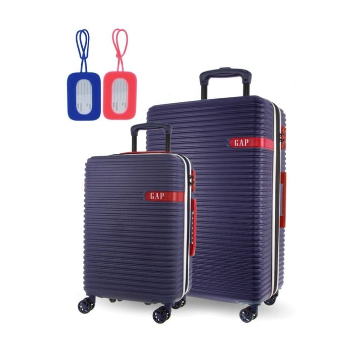 2pc Gap Hard-shell Suitcase Tsa Lock & Medium Cabin Luggage Set W/ Tag Navy
