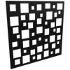 ProtectorAl 300 - 1200 x 300 - 1200mm Satin Black/Gloss Black Squares Unframed Composite Deco Panel