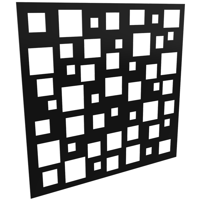 ProtectorAl 300 - 1200 x 300 - 1200mm Satin Black/Gloss Black Squares Unframed Composite Deco Panel