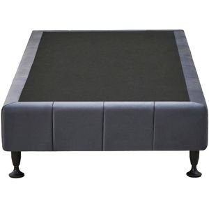 Waylon Velvet Single Bed Base - Dark Grey