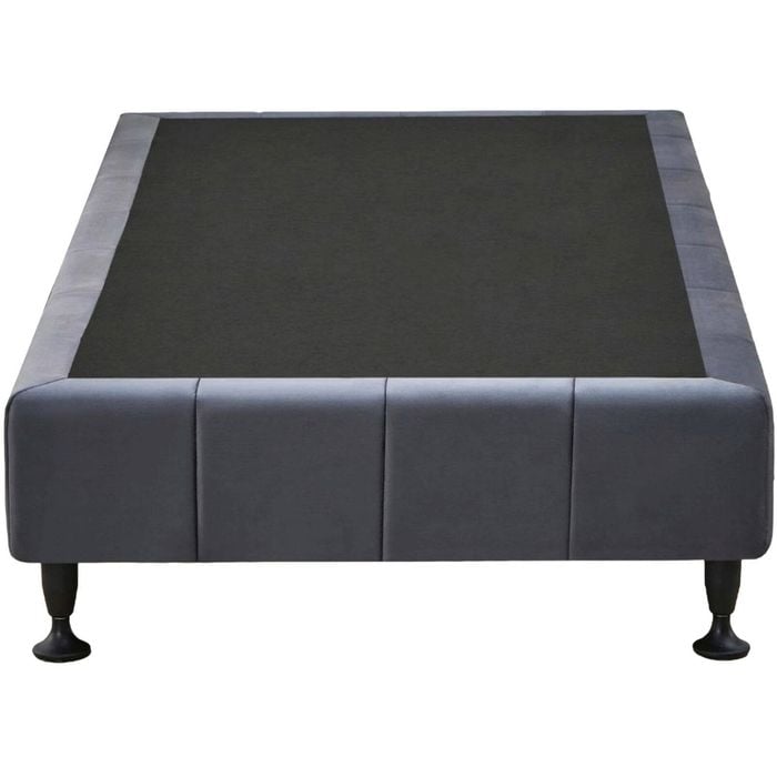 Waylon Velvet Single Bed Base - Dark Grey