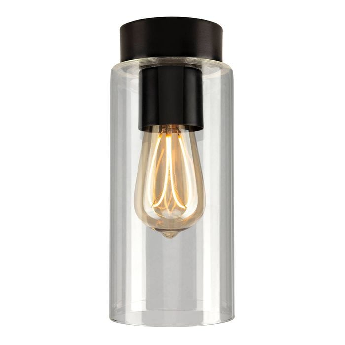 Brilliant Juno 10cm Matt Black DIY Install Batten Fix Light Shade