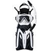 4pc Mirage Rayzor Phantom Silicone Mask/Snorkel/Fins Set S/M White