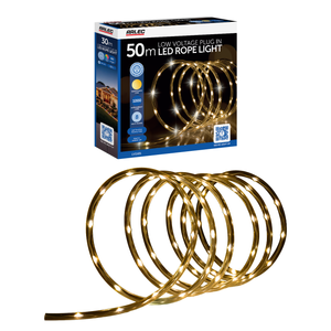 Arlec 50m Warm White Low Voltage Plug-in LED Rope Light