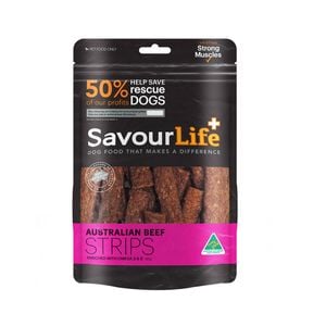Savour Life Premium Dog Treat Strips Beef 165g