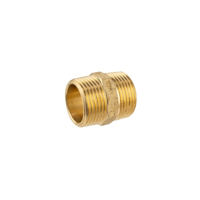 Brasshards 25mm Brass Threaded Hexagon Nipple LF