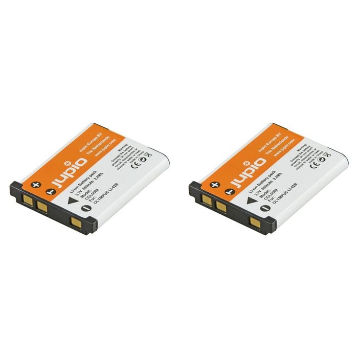 2PK Jupio Li-Ion 3.7V 650mAh Rechargeable Battery For Olympus Li-40B/Li-42B Cam