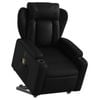 vidaXL Electric Stand up Massage Recliner Chair Armchair Black Faux Leather