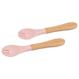 Tiny Dining Bamboo Baby Weaning Forks with Silicone Tip - Pack of 2