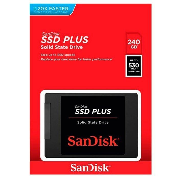 Sandisk Ssd Plus 240gb 2.5" Sata Iii Ssd - Internal Drive For Laptop - 530mb/s Sdssda-240g