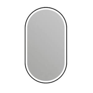 Barelli Signature 1200mm Black Framed Pill LED Mirror Front-Lit with Demister & Dimming – IP44