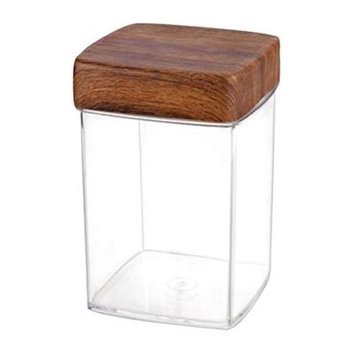 Evelin Square Food Storage Canister With Lid 1.9l 120x120x180mm Kitchen Storage Organization