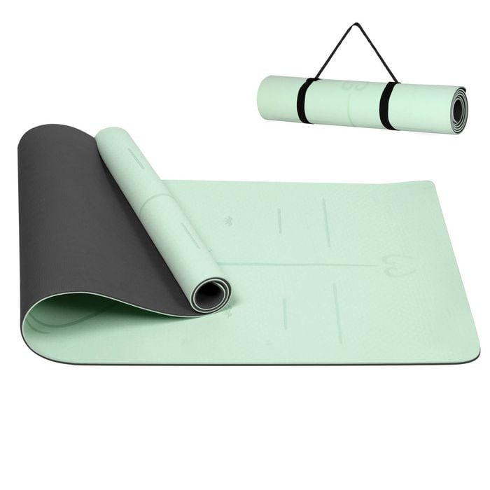 CENTRA 6MM Anti-Slip Yoga Mat Mint and Black