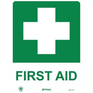 Pinnacle 400 x 300mm Metal First Aid Sign 