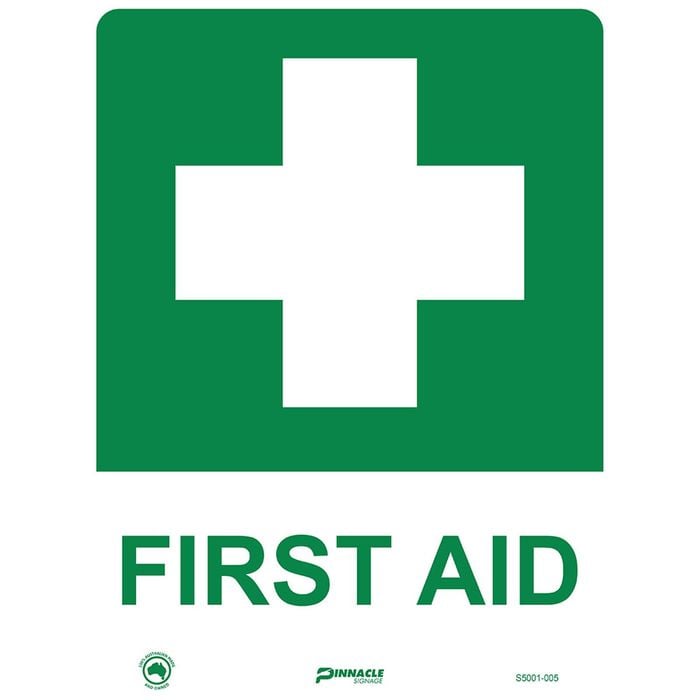 Pinnacle 400 x 300mm Metal First Aid Sign 