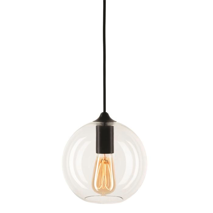 Brilliant Black DIY Orb Glass Pendant Light