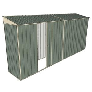 Build-a-Shed 0.8 x 4.5 x 2m Skillion Single Sliding Side Door Shed - Green