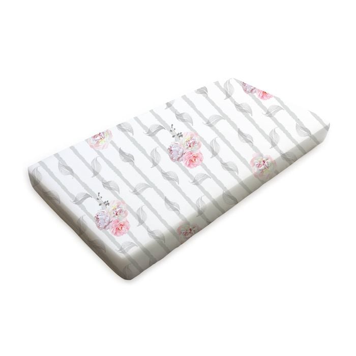 Babyhood Amani Bebe Organic Jersey Cotton Cradle Fitted Sheet - Vintage Floral