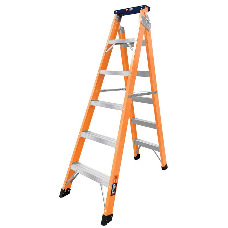 1.8 - 3.3m 150kg Industrial Dual Purpose Fibreglass Ladder