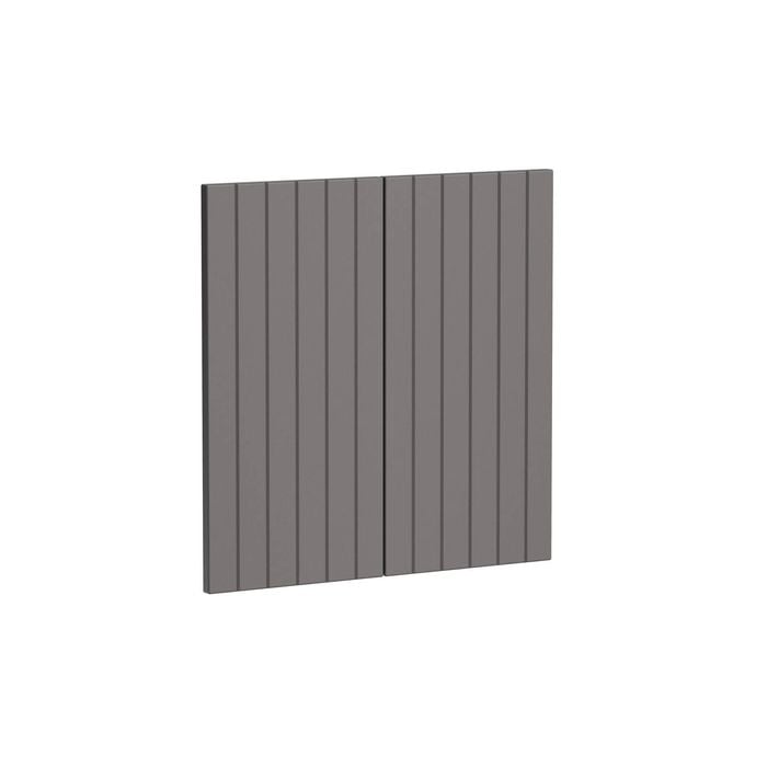 Kaboodle 600mm Smoked Grey V-Groove Rangehood Doors - 2 Pack