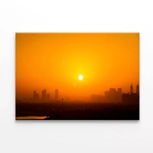 City Skyline during Sunset   Print 100% Australian Made 75 x 50cm  (Stretched)