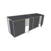 Build-a-Shed 1.5 x 6 x 2m Skillion Dual Single Hinged Side Doors Shed - Grey