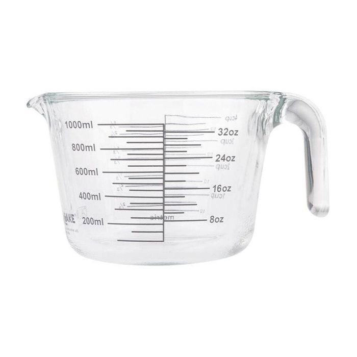 Daily Bake Borosilicate Glass Measure Jug Heat Resistant 1L Cup