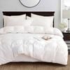 Fabric Fantastic Tufted Diamond Jacquard King Size White Quilt/doona/duvet Cover Set