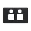 HPM LINEA Double Powerpoint Coverplate - Midnight Dash