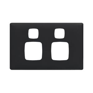 HPM LINEA Double Powerpoint Coverplate - Midnight Dash