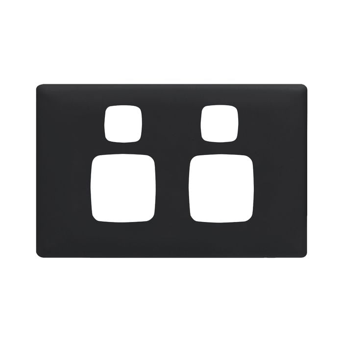 HPM LINEA Double Powerpoint Coverplate - Midnight Dash