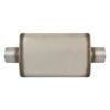 Outlaw T-409 stainless steel straight through muffler, single 3" inlet/outlet, centre/centre