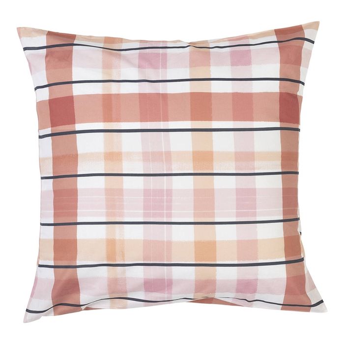 Ecology Isla Size 65 x 65cm Euro Pillowcase Clay/Pink Bedding Organic Cotton