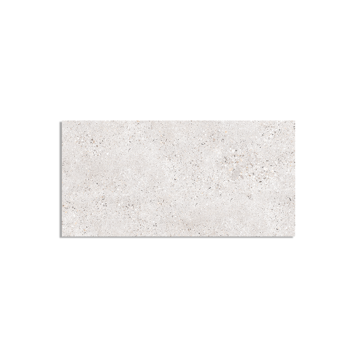 Johnson Tiles 300 x 600mm 1.08m² Urban White Cement Grit Porcelain Floor Tile - 6 Pack