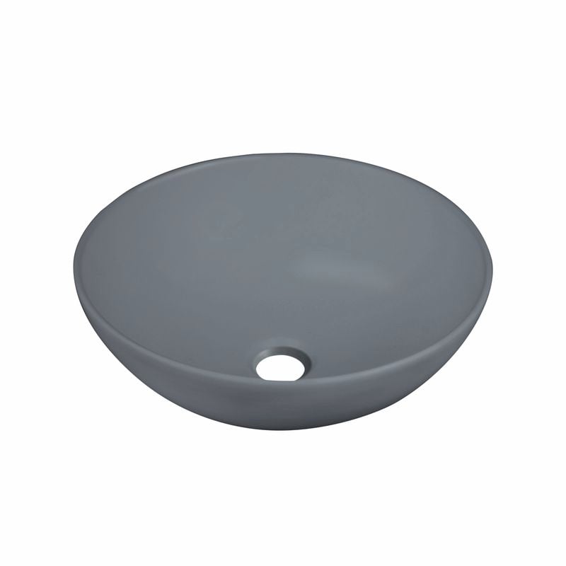 Rumba Matte Grey Round Above Counter Basin